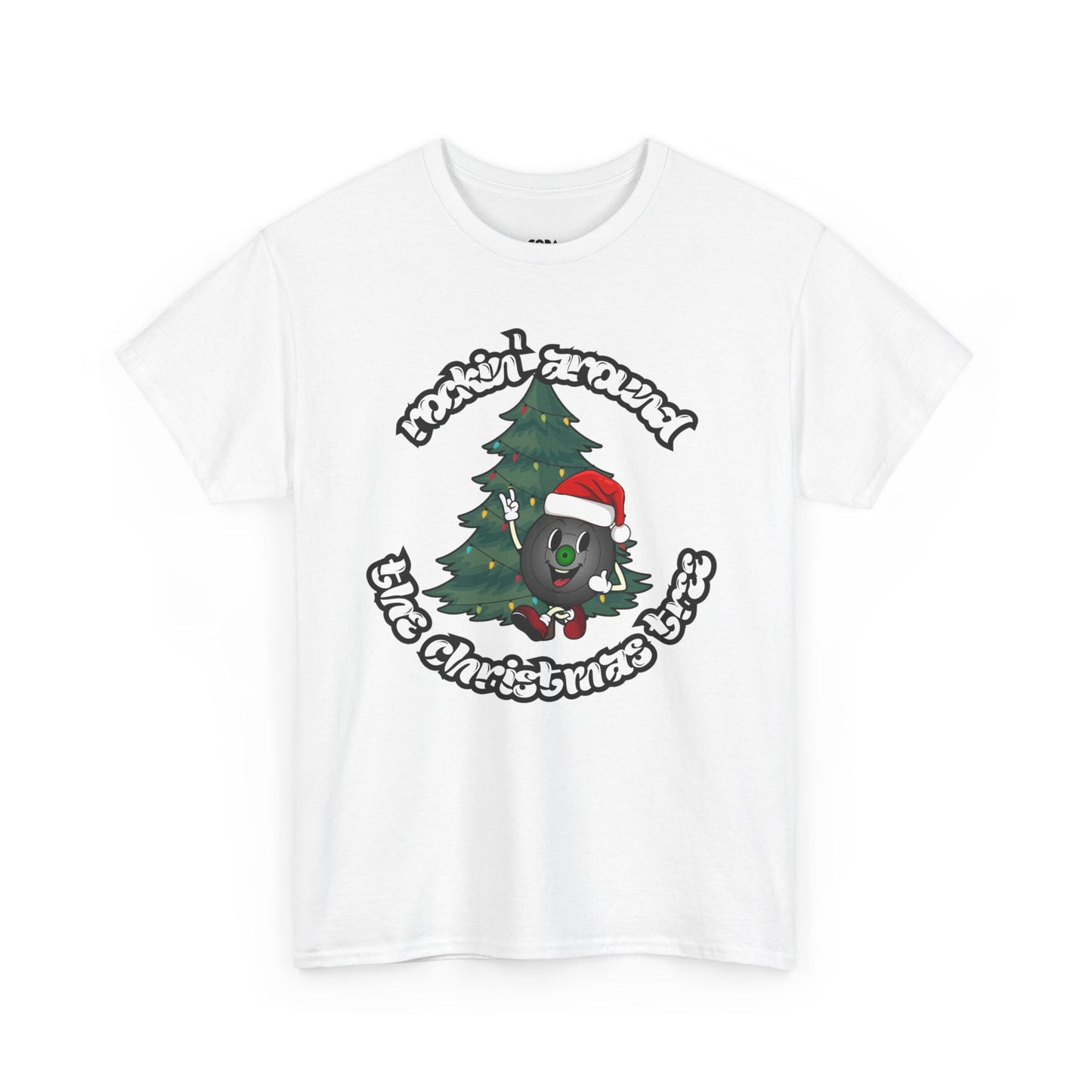 "Rockin' Around The Christmas Tree" Men's Vinyl Record T-Shirt