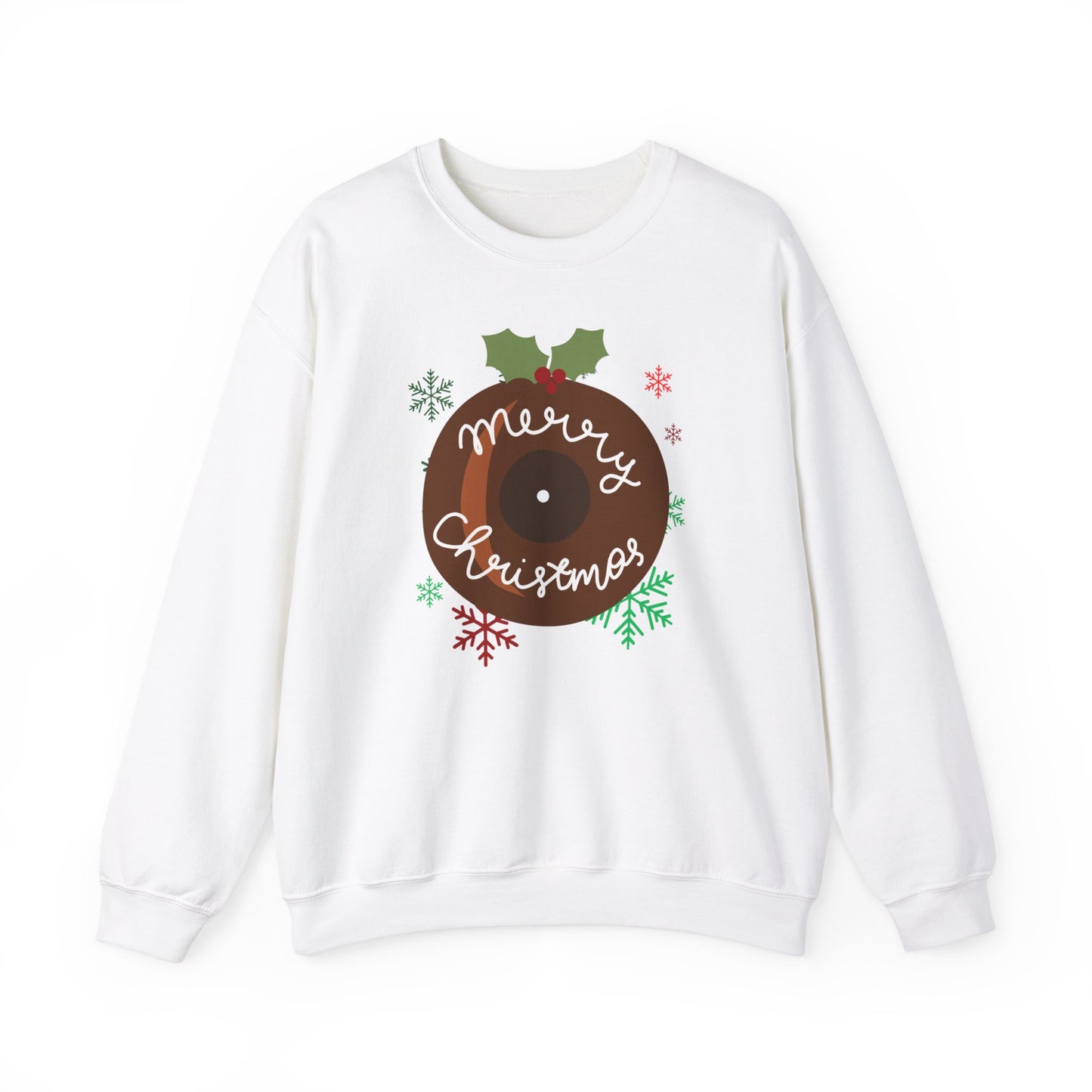 Christmas Pudding Vinyl Record Sweatshirt