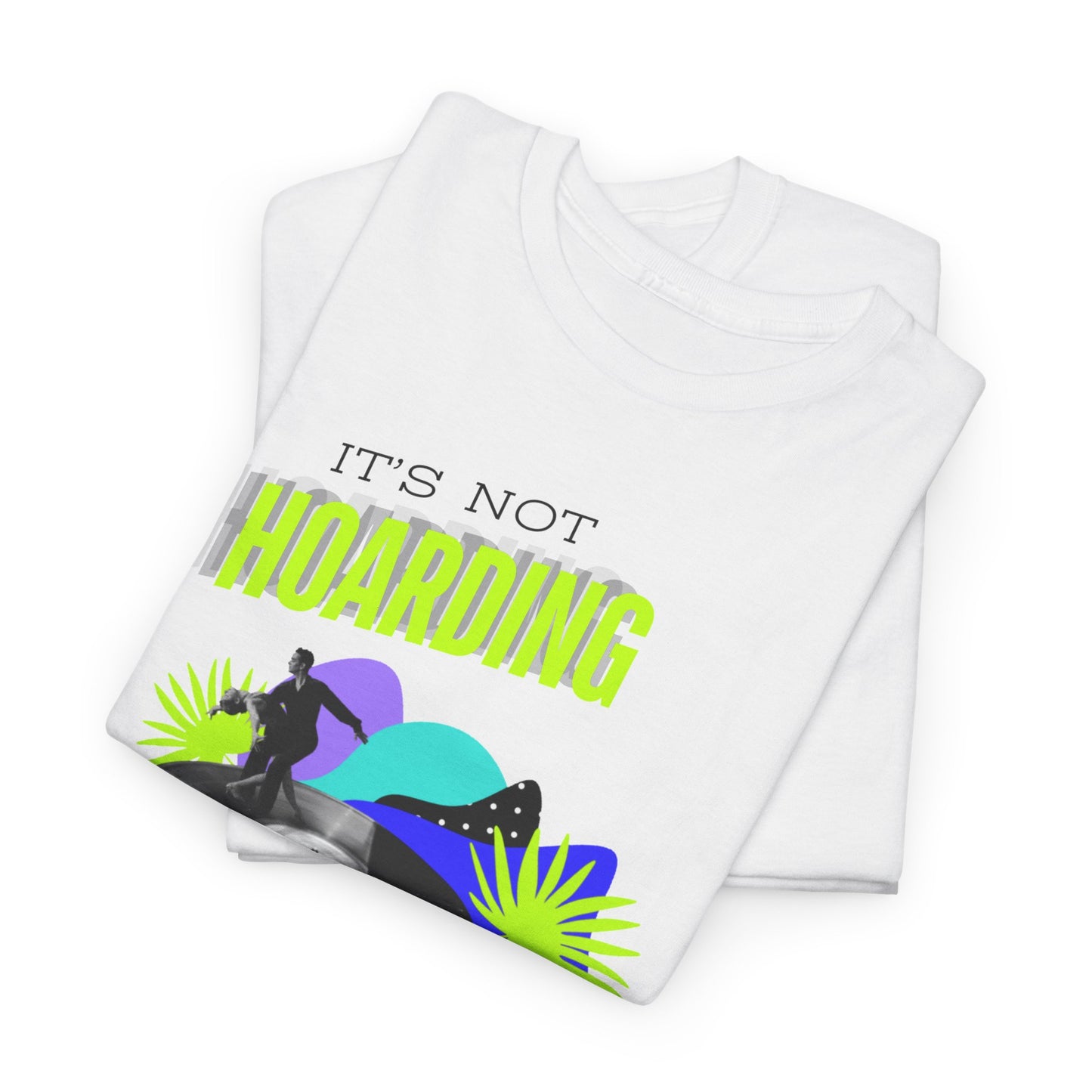 'It's Not Hoarding If It's Vinyl' Flouro Men's T-Shirt