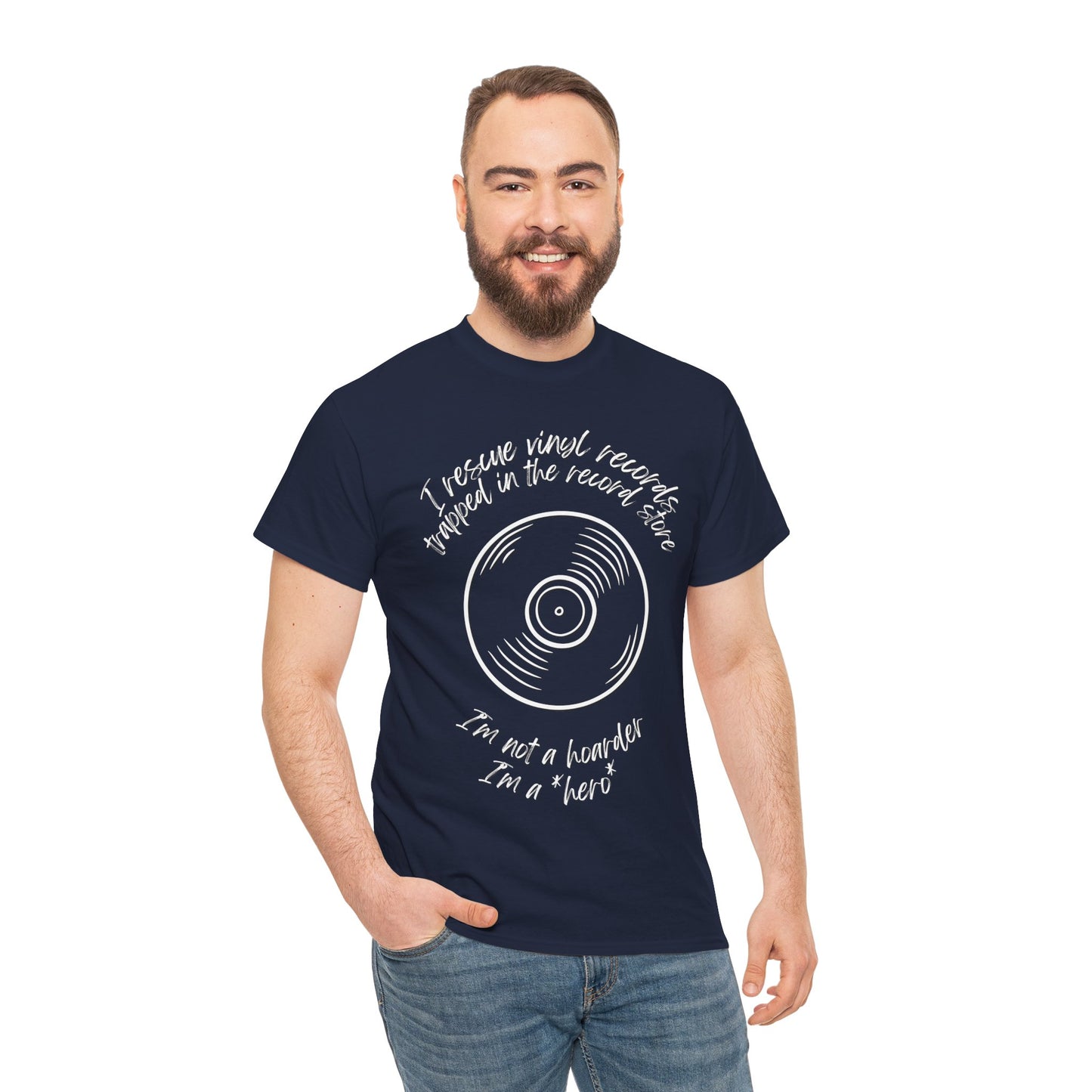 'I'm Not a Hoarder, I'm a Hero' Men's Vinyl T-Shirt