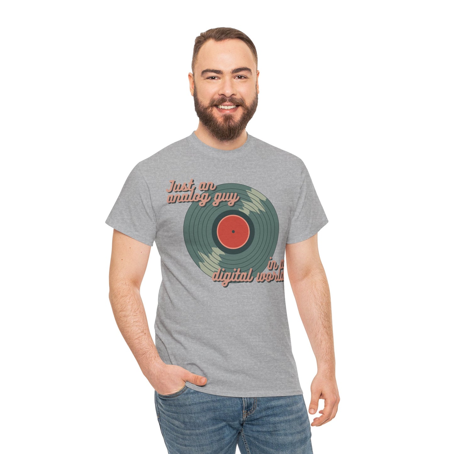 'Just an Analog Guy, In a Digital World' Men's T-Shirt