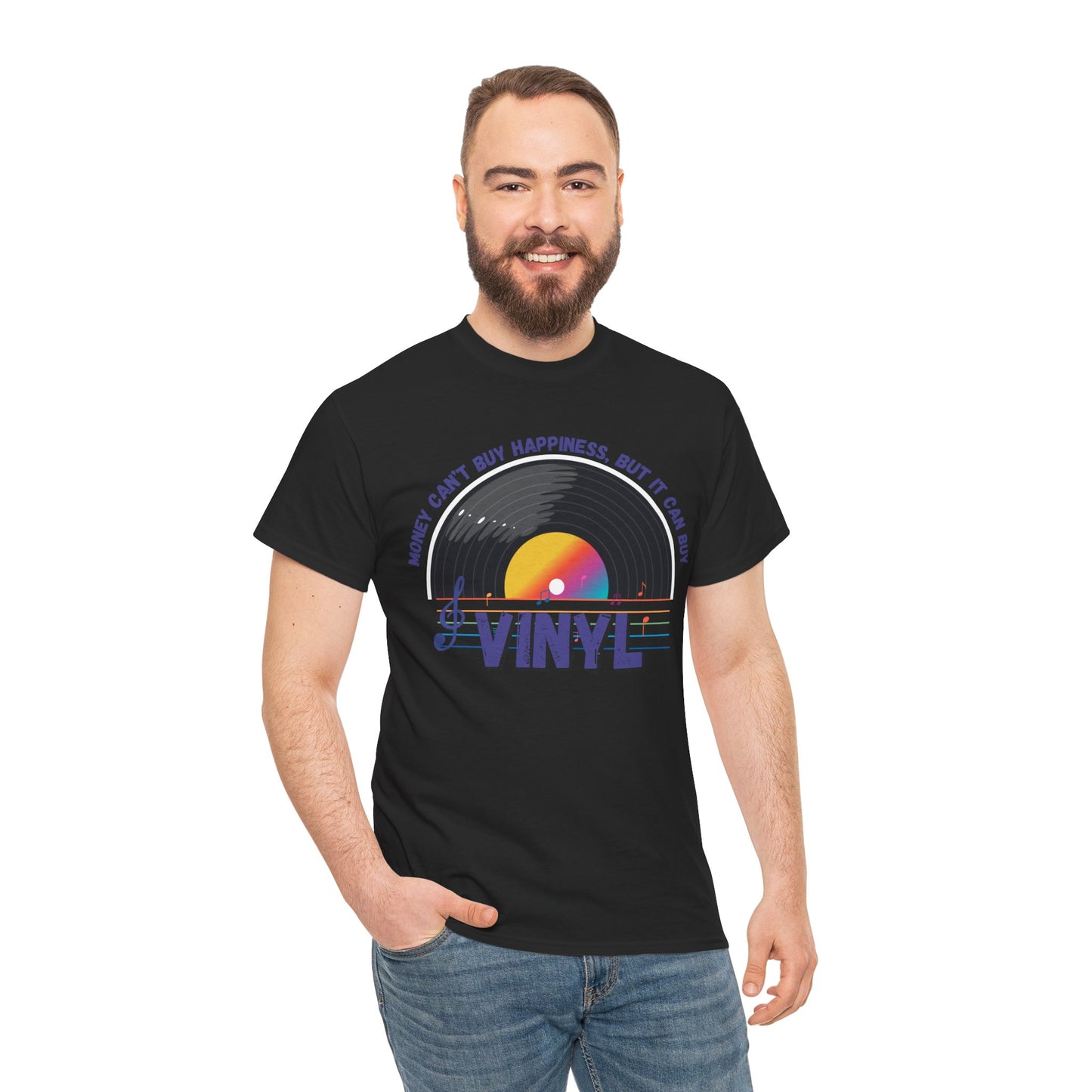 'Money Can't Buy Happiness, But It Can Buy Vinyl' Men's T-Shirt