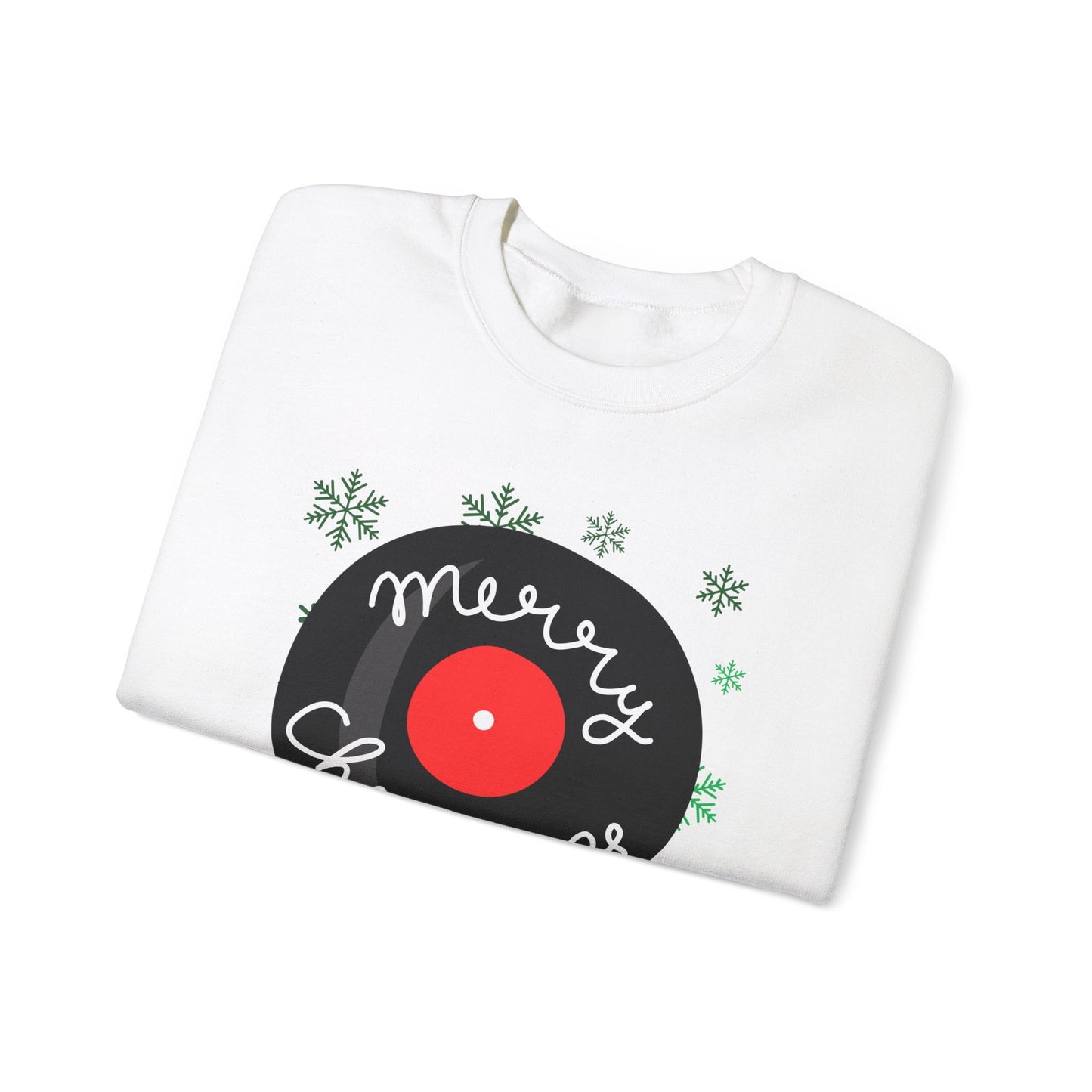 'Merry Christmas' Vinyl Record Sweatshirt