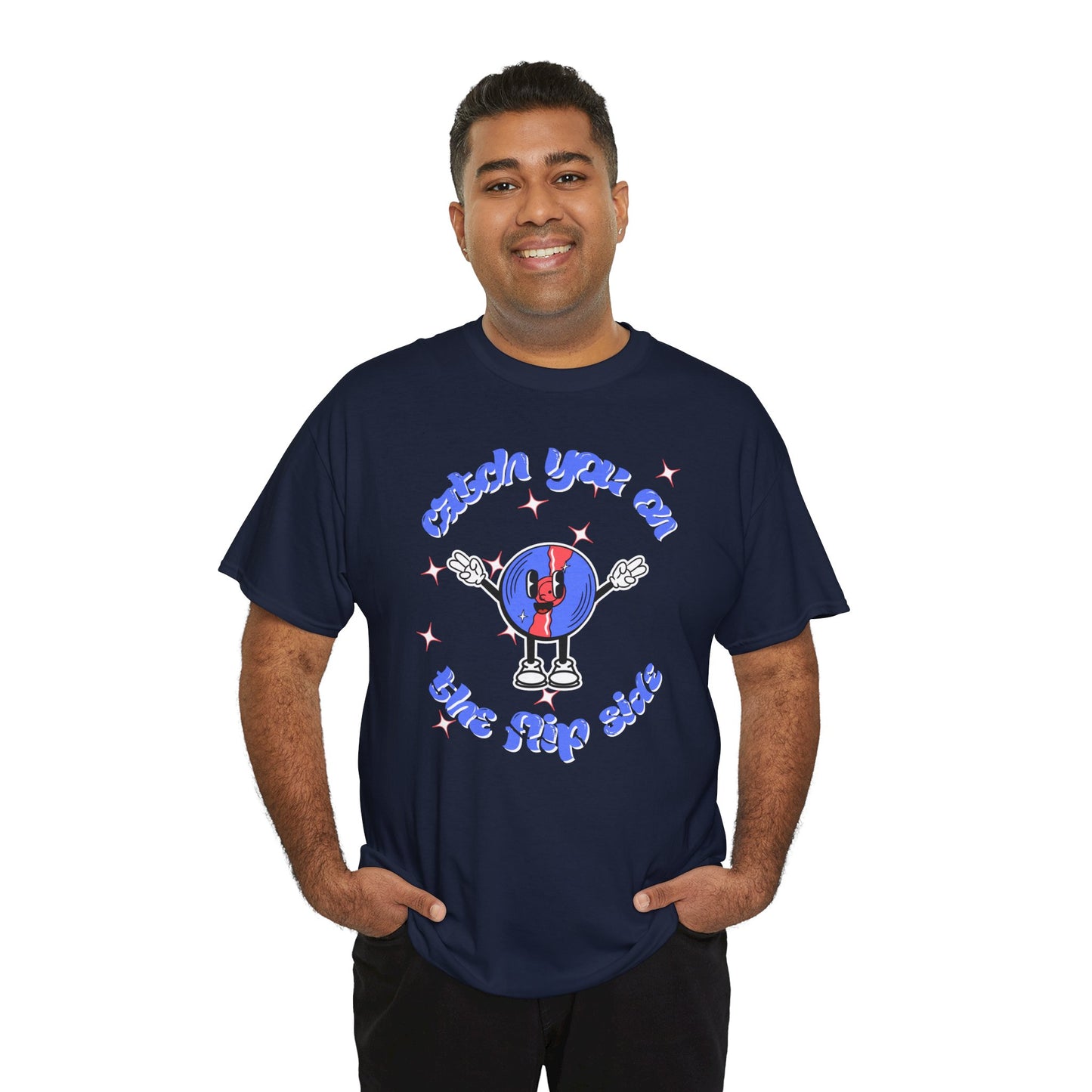 'Catch You On The Flip Side' Men's Vinyl T-Shirt