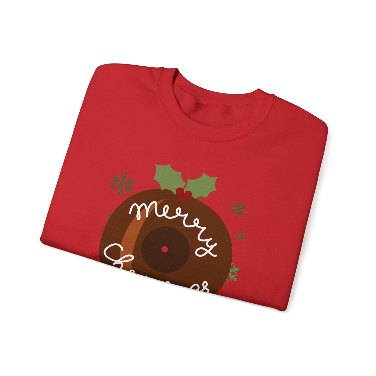 Christmas Pudding Vinyl Record Sweatshirt