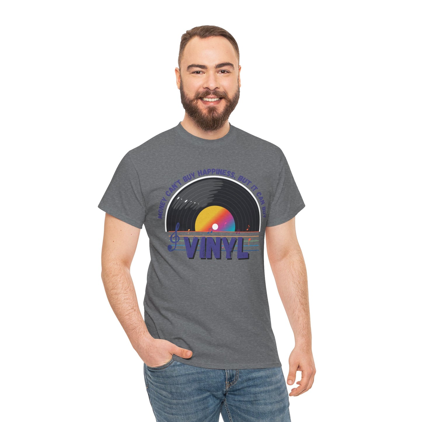 'Money Can't Buy Happiness, But It Can Buy Vinyl' Men's T-Shirt