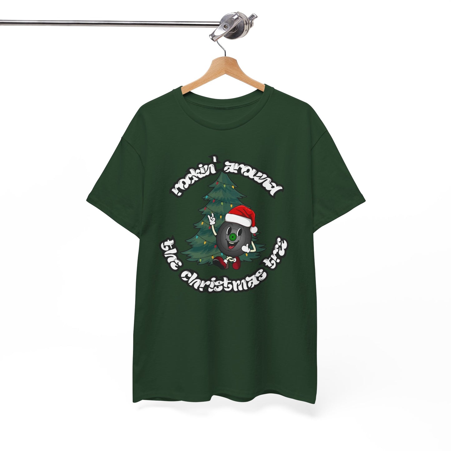 "Rockin' Around The Christmas Tree" Men's Vinyl Record T-Shirt