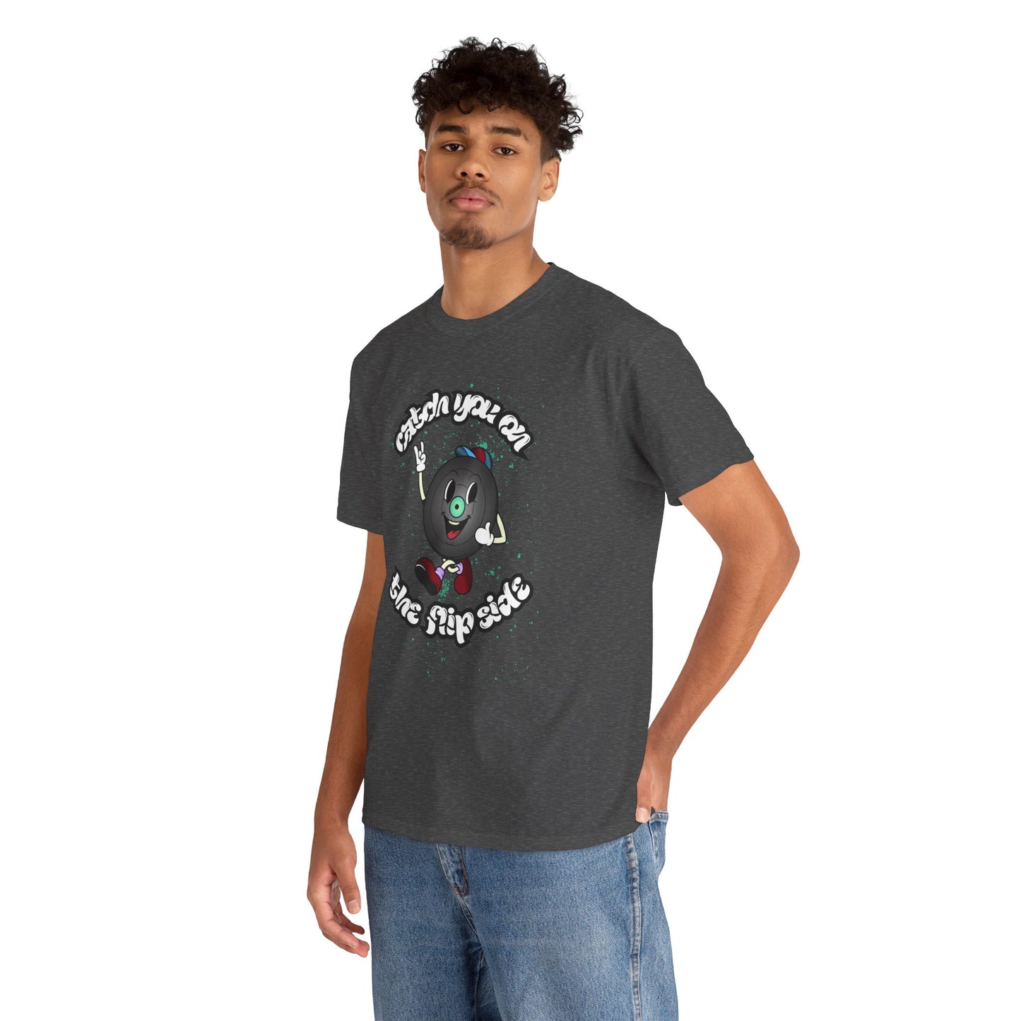 'Catch You On The Flip Side' Men's Vinyl T-Shirt