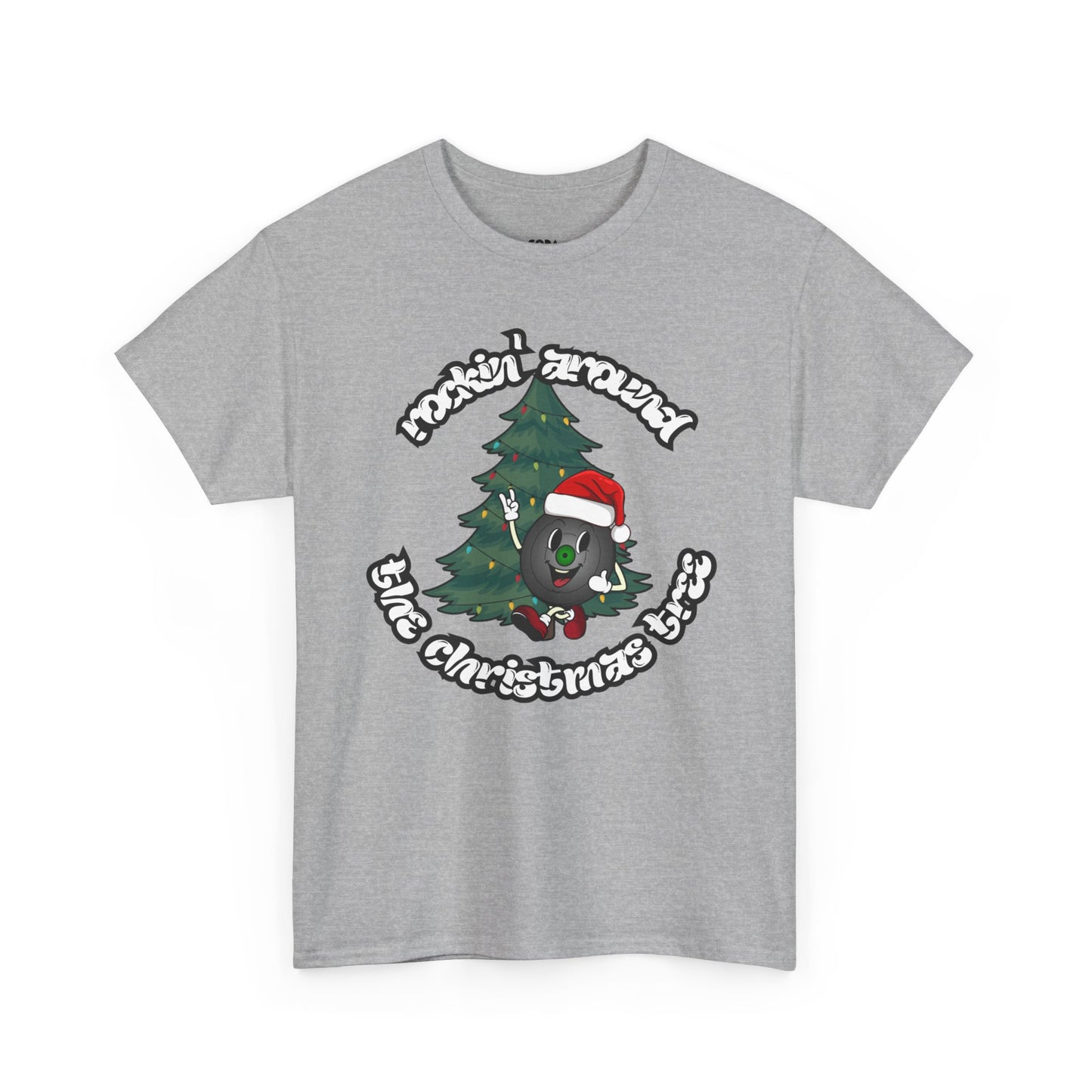 "Rockin' Around The Christmas Tree" Men's Vinyl Record T-Shirt