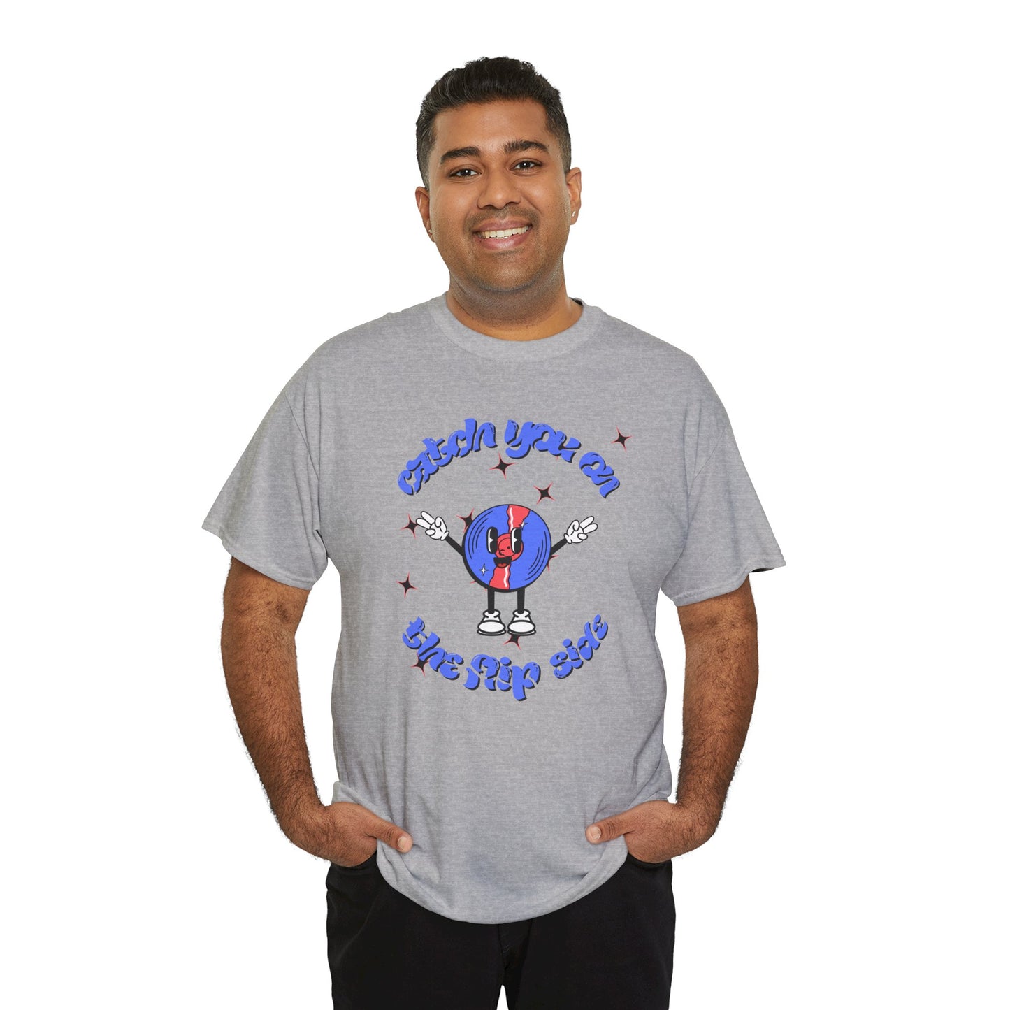 'Catch You On The Flip Side' Men's Vinyl T-Shirt