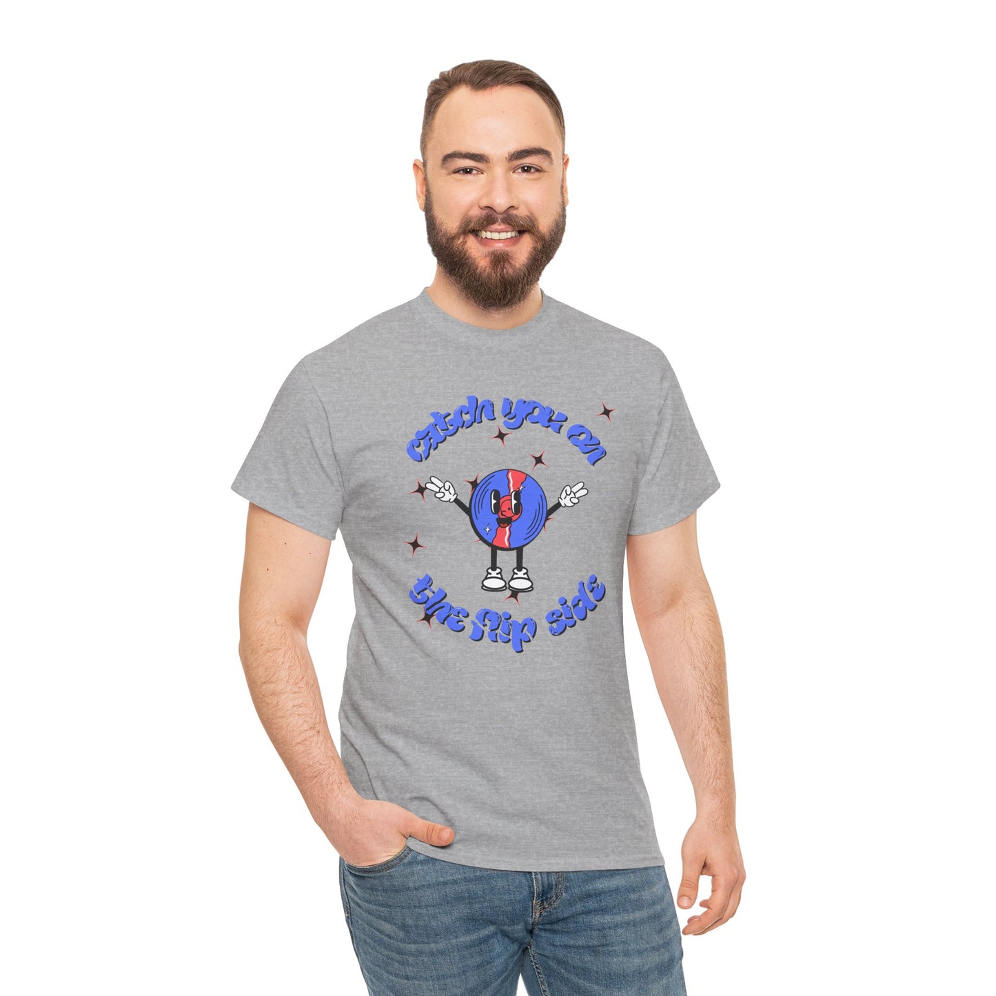 'Catch You On The Flip Side' Men's Vinyl T-Shirt