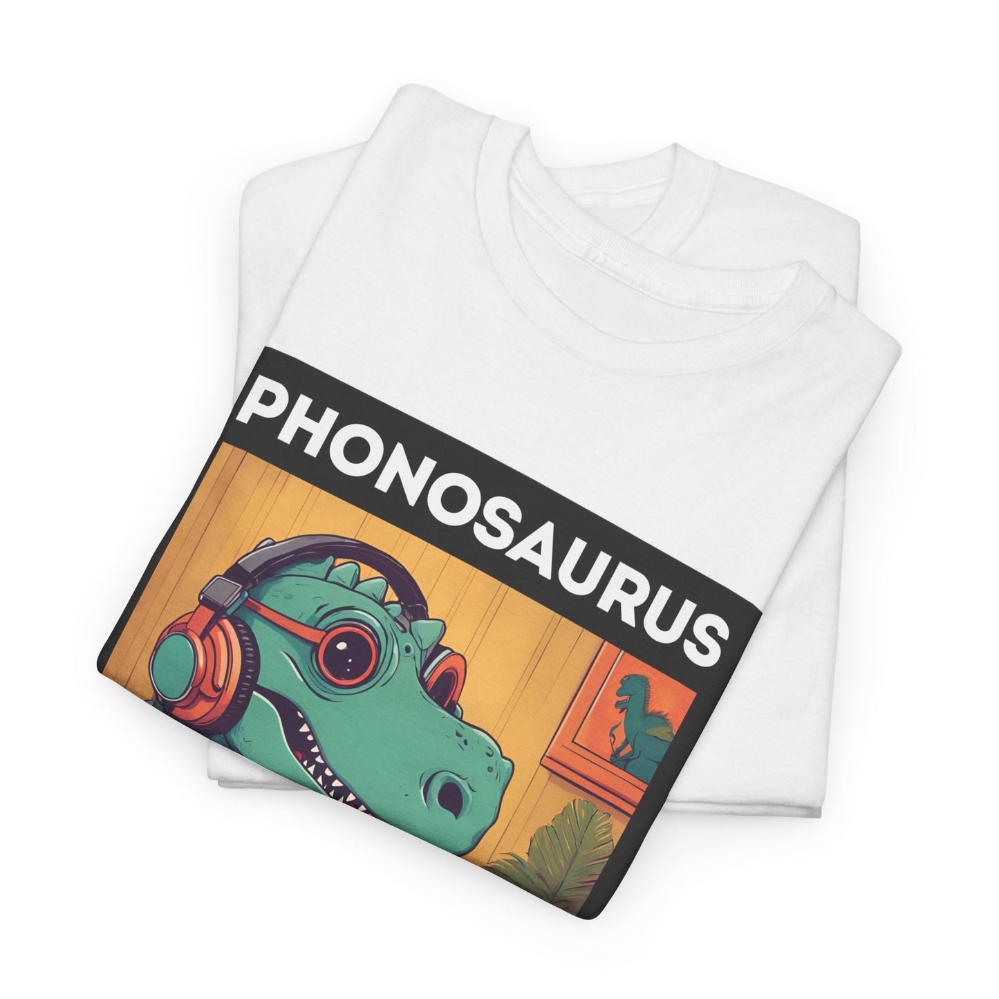 'Phonosaurus' Men's Vinyl T-Shirt