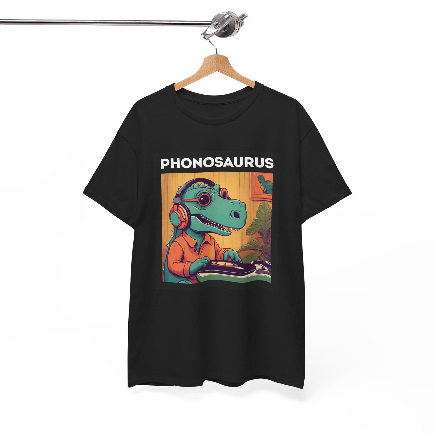 'Phonosaurus' Men's Vinyl T-Shirt