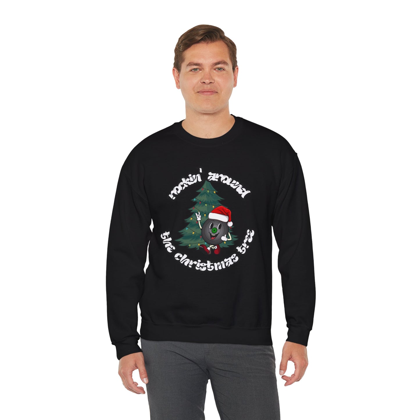 "Rockin' Around The Christmas Tree" Vinyl Record Sweatshirt