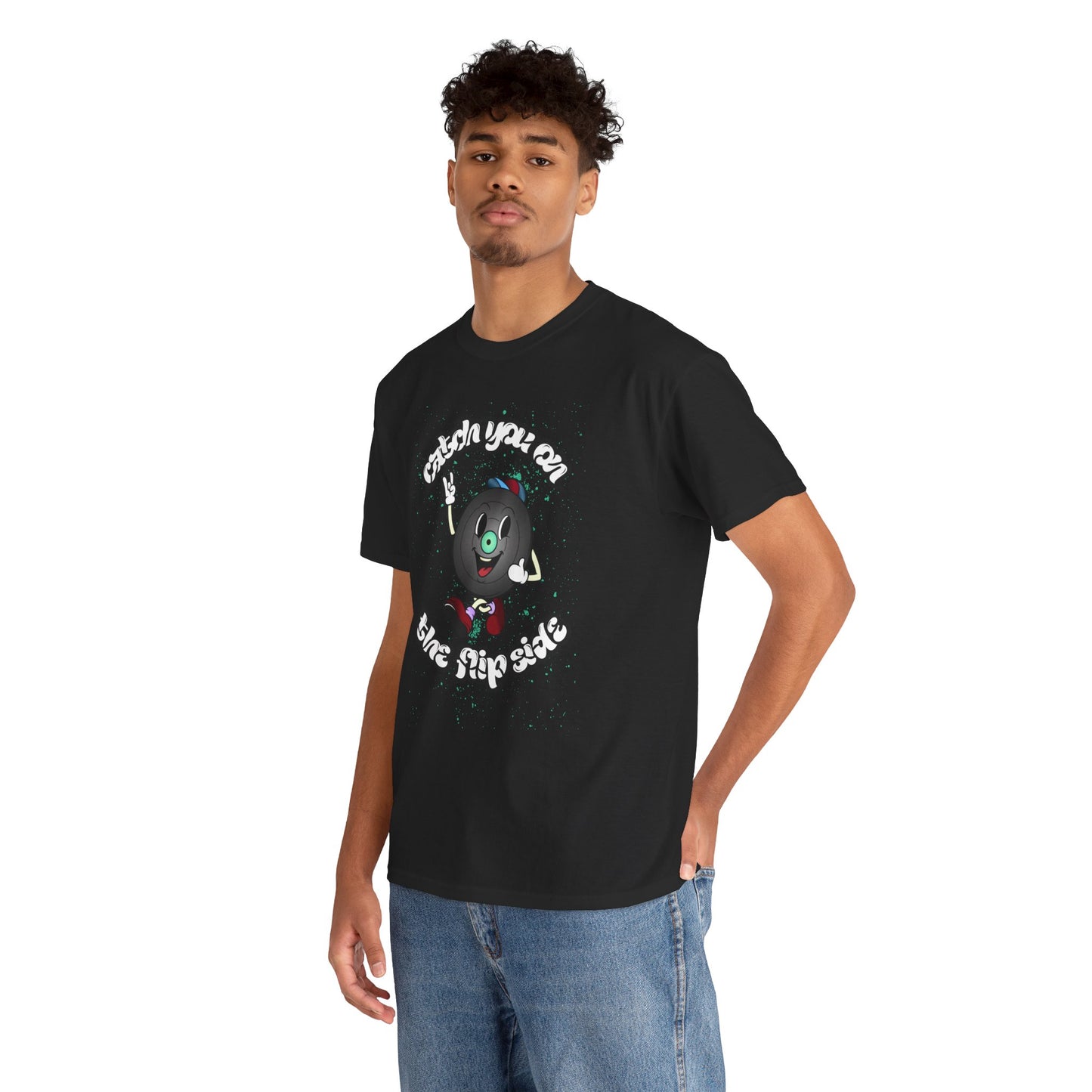 'Catch You On The Flip Side' Men's Vinyl T-Shirt