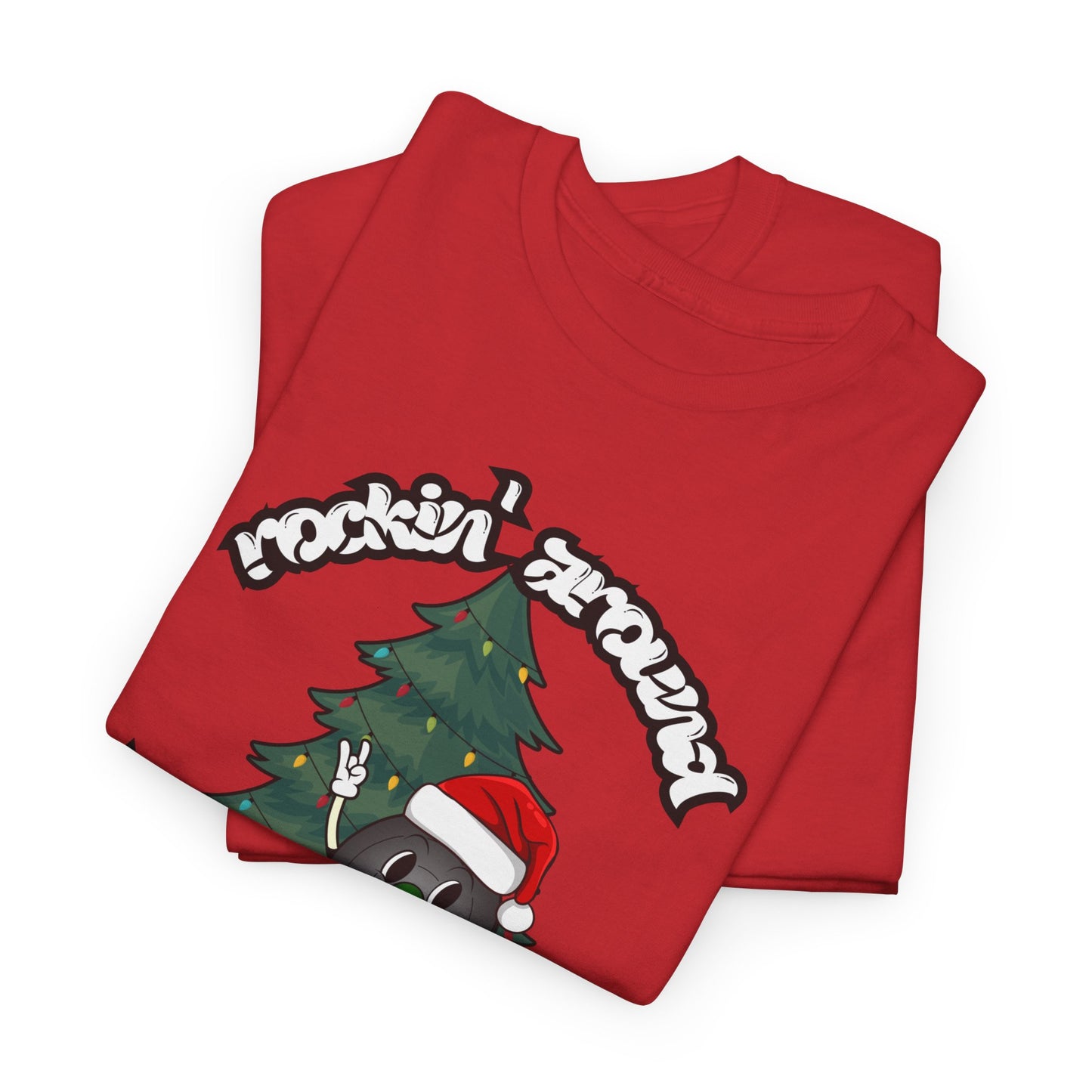 "Rockin' Around The Christmas Tree" Men's Vinyl Record T-Shirt