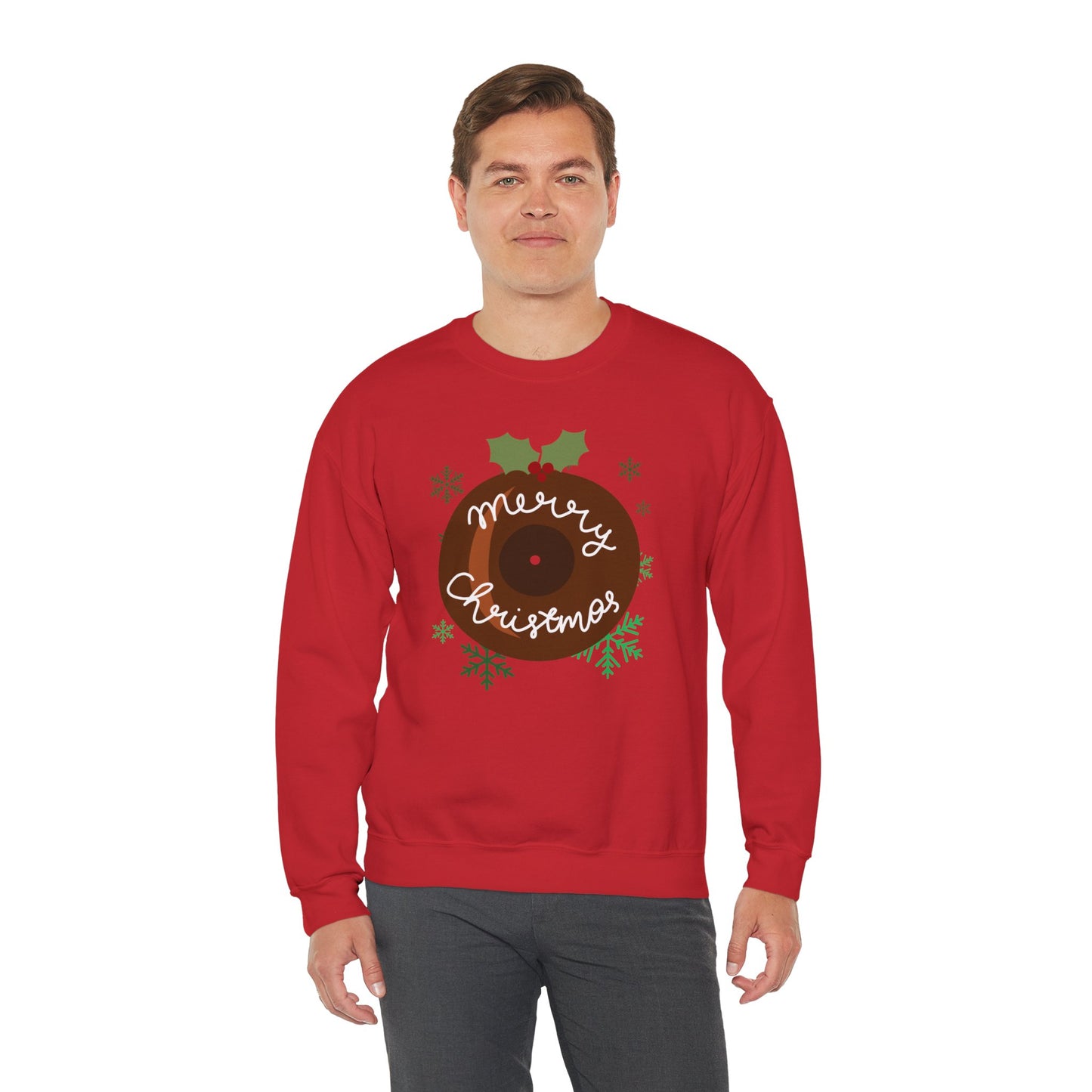 Christmas Pudding Vinyl Record Sweatshirt