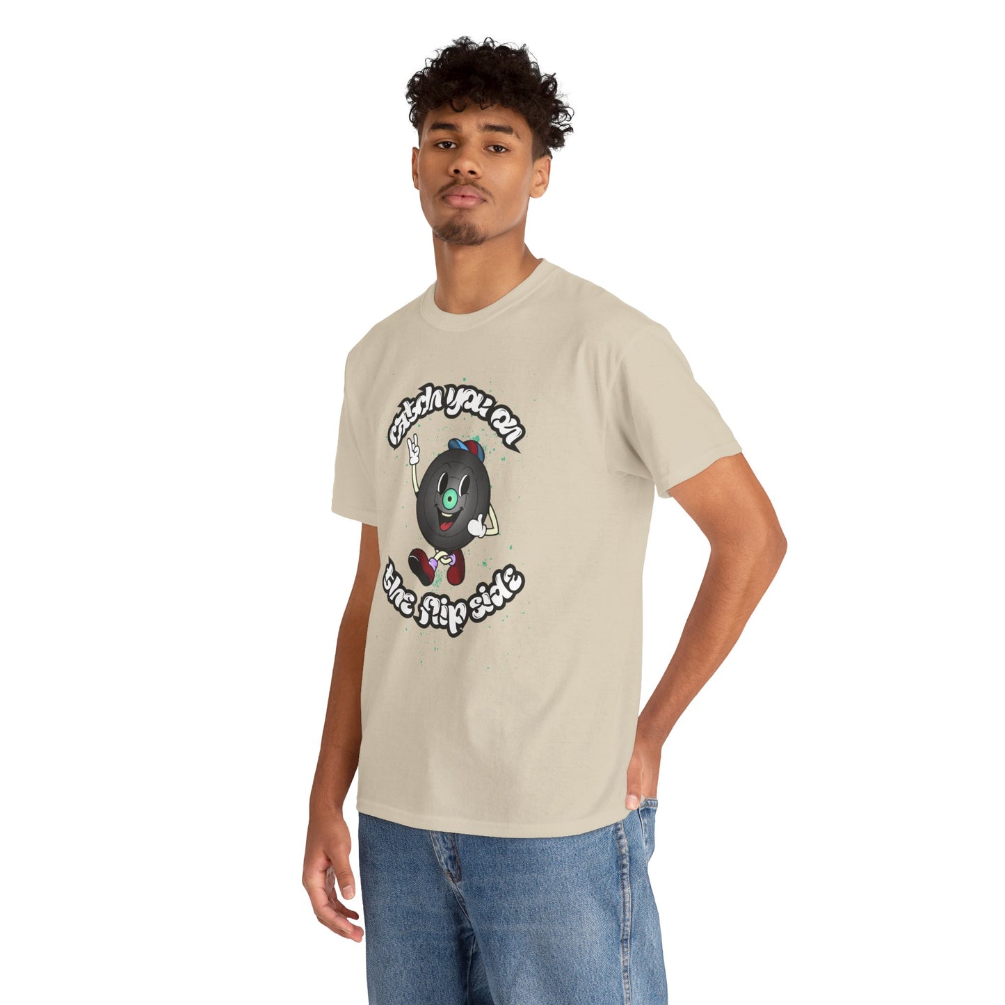 'Catch You On The Flip Side' Men's Vinyl T-Shirt