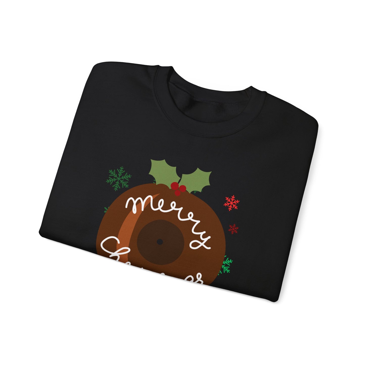 Christmas Pudding Vinyl Record Sweatshirt