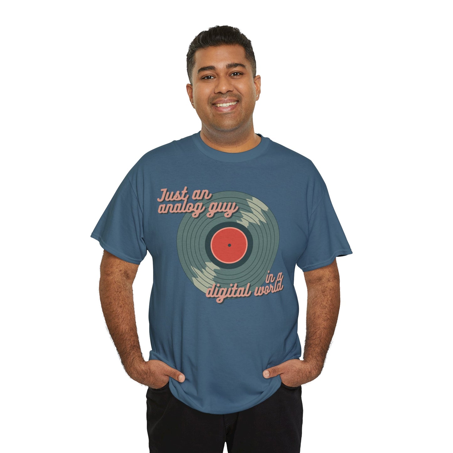 'Just an Analog Guy, In a Digital World' Men's T-Shirt