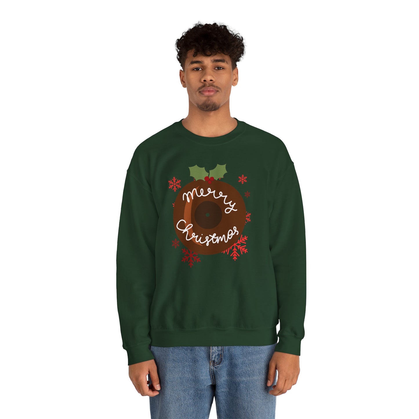 Christmas Pudding Vinyl Record Sweatshirt