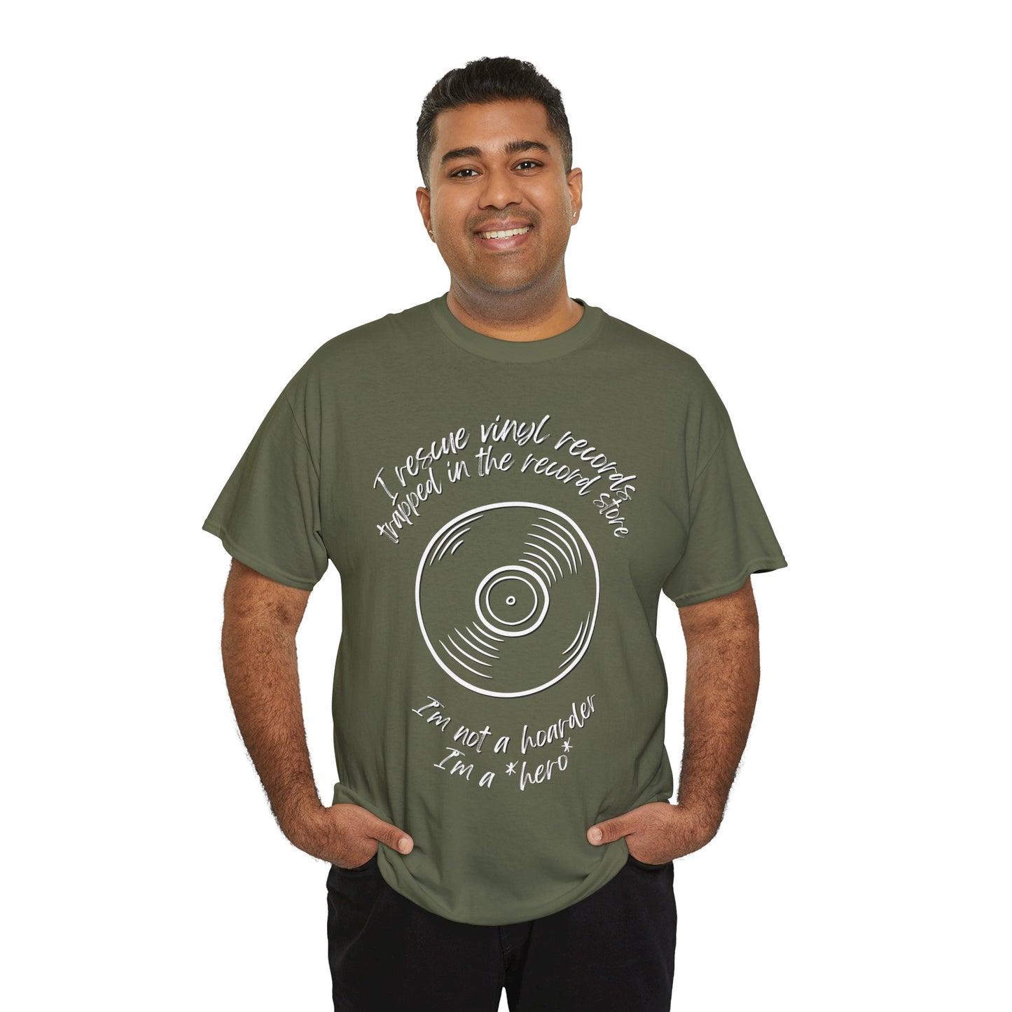 'I'm Not a Hoarder, I'm a Hero' Men's Vinyl T-Shirt