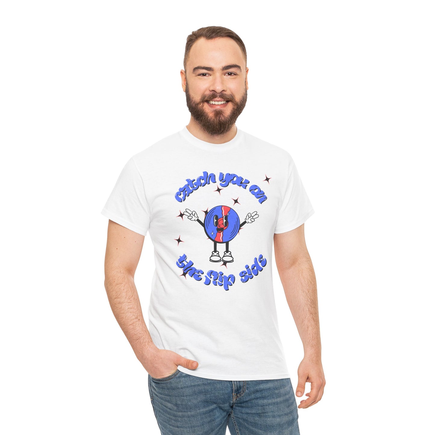 'Catch You On The Flip Side' Men's Vinyl T-Shirt