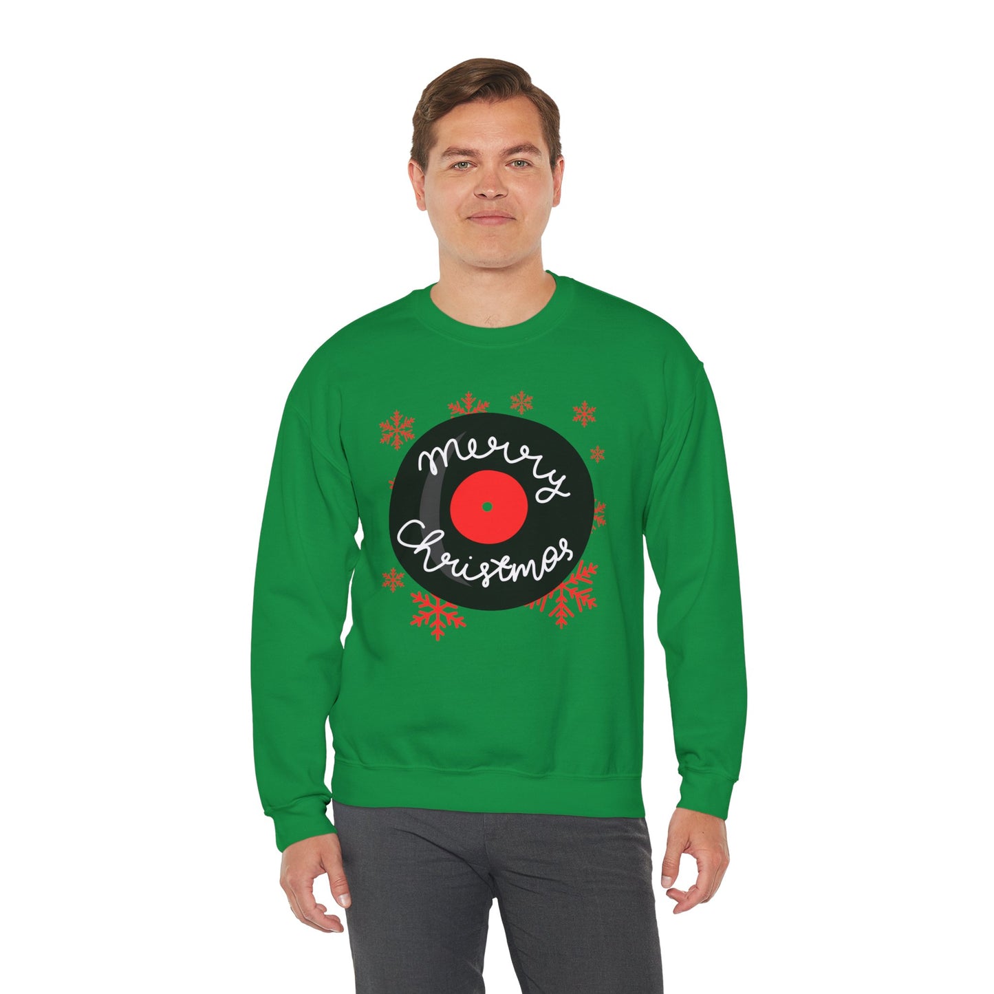 'Merry Christmas' Vinyl Record Sweatshirt