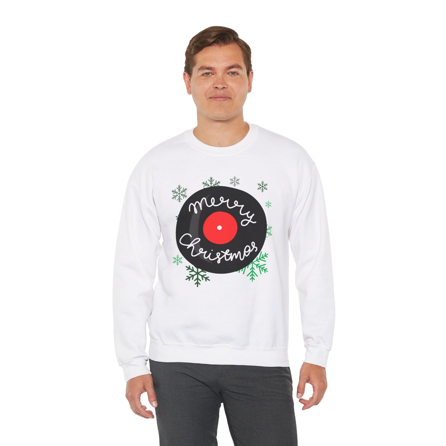 'Merry Christmas' Vinyl Record Sweatshirt