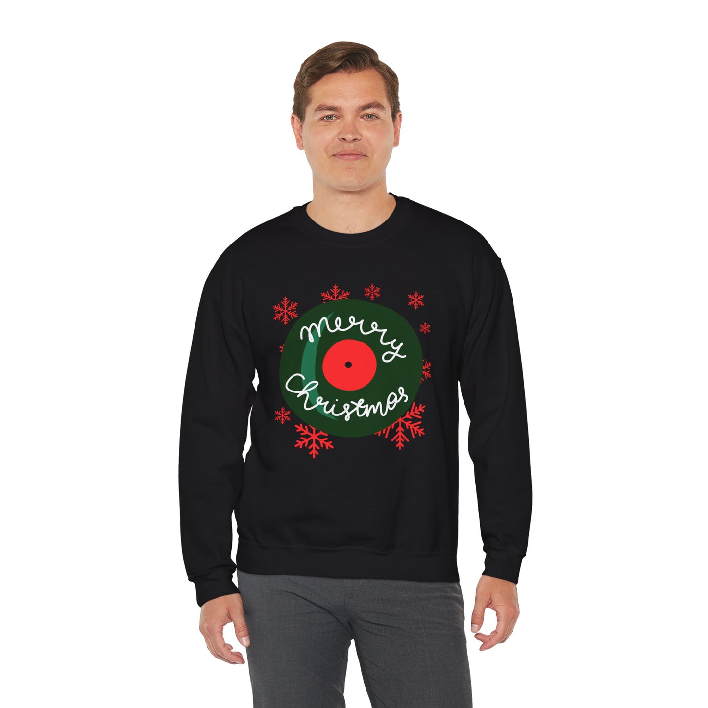 'Merry Christmas' Vinyl Record Sweatshirt