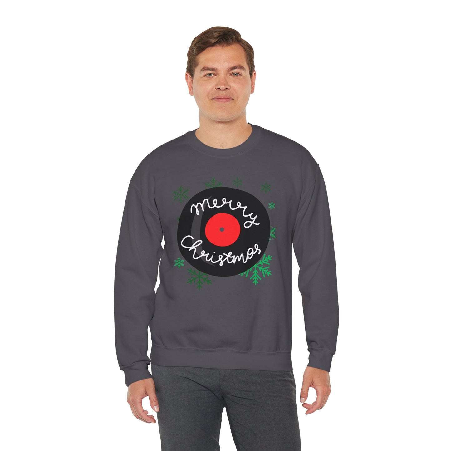 'Merry Christmas' Vinyl Record Sweatshirt