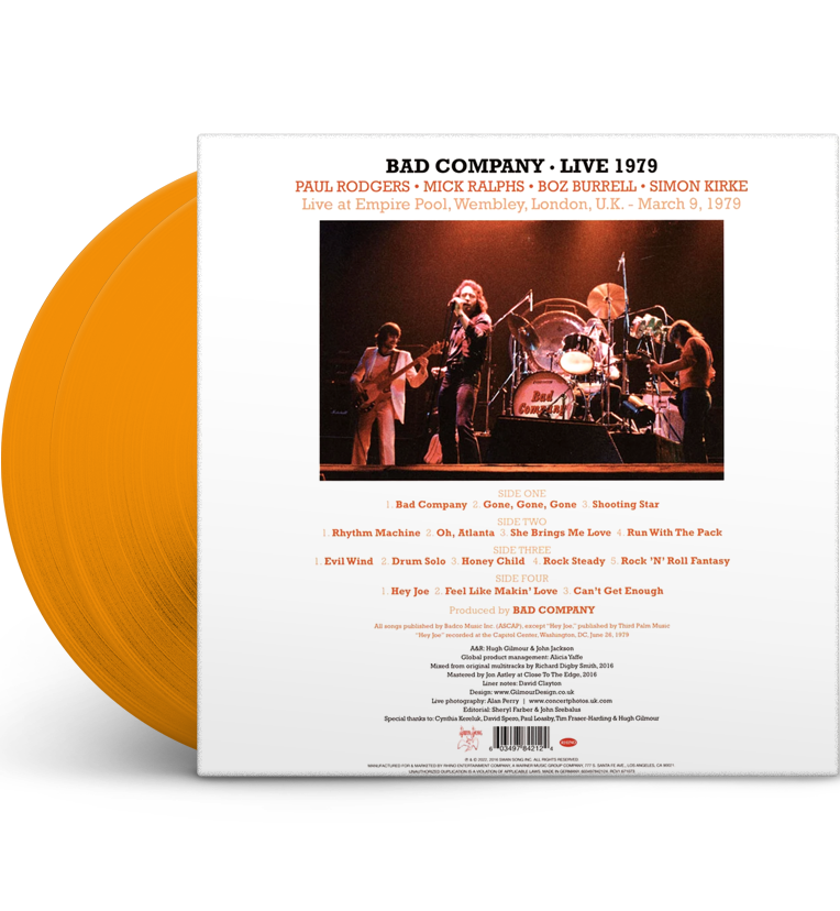 Bad Company – Live 1979 (RSD 2022 Limited Edition Double-LP on Transparent Orange Vinyl)