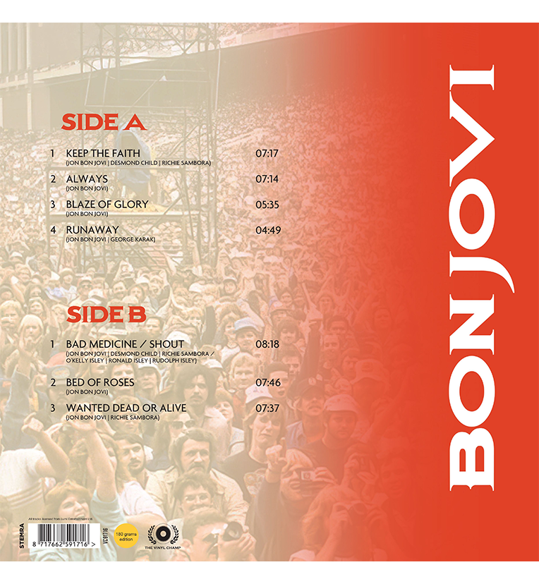 Bon Jovi – Wembley ’95 (Limited Edition 12-Inch Album on 180g Orange Vinyl)