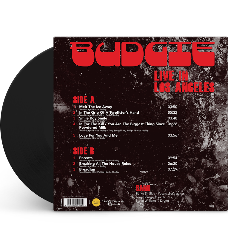 Budgie – Live in Los Angeles, 1978 (12-Inch Album on 180g Vinyl)