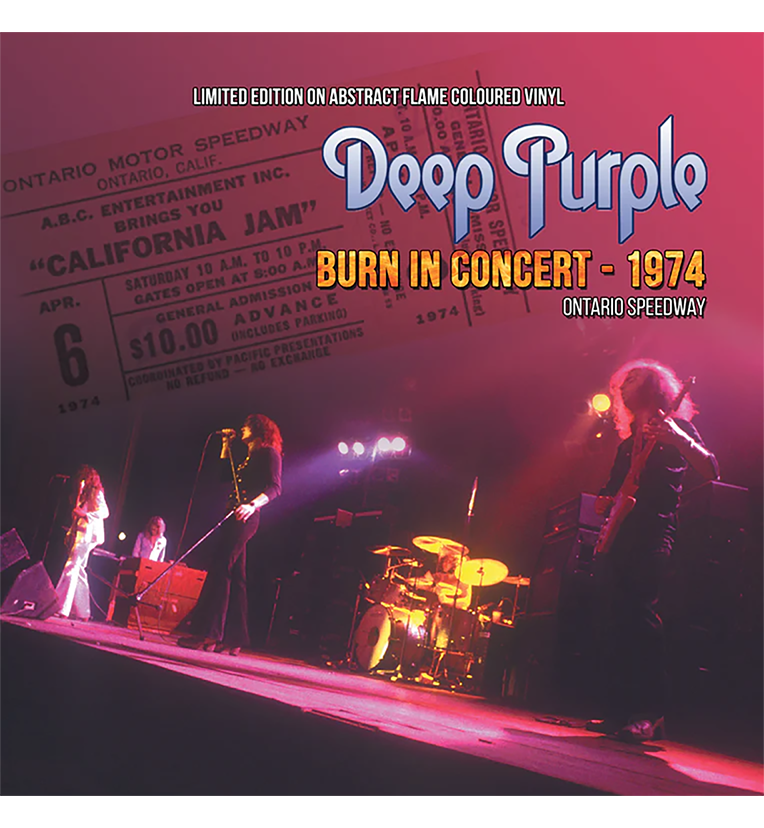 Deep Purple – Burn in Concert 1974: Ontario Speedway (Limited Edition 12-Inch Album on Flame Vinyl)