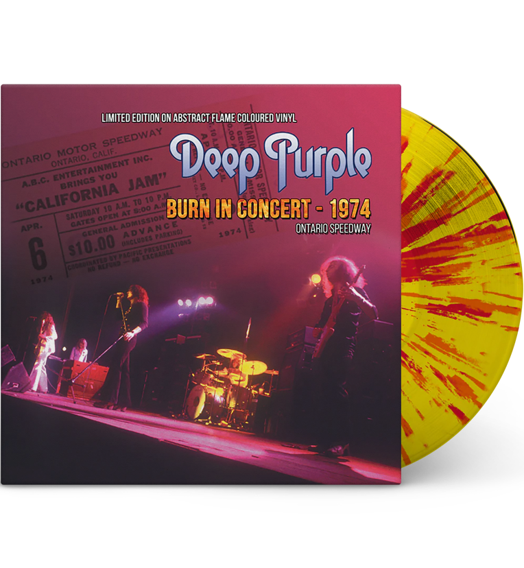 Deep Purple – Burn in Concert 1974: Ontario Speedway (Limited Edition 12-Inch Album on Flame Vinyl)