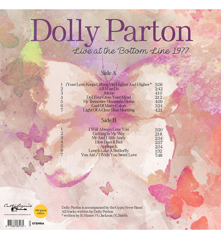 Dolly Parton – Live at the Bottom Line 1977 (12-Inch Album on 180g Vinyl)