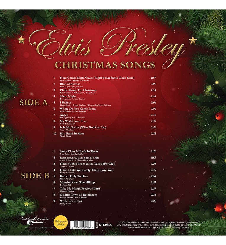 Elvis Presley – Christmas Songs (12-Inch Album on 180g Vinyl)