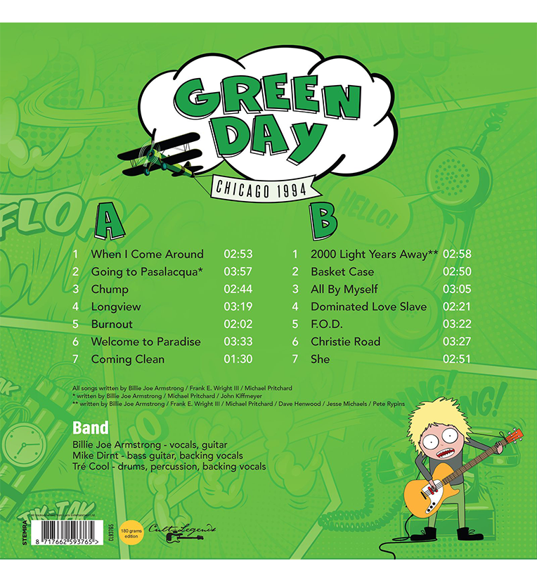 Green Day – Chicago 1994 (12-Inch Album on 180g Vinyl)