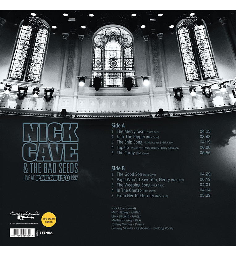 Nick Cave and the Bad Seeds – Live at Paradiso, 1992 (12-Inch Album on 180g Vinyl)