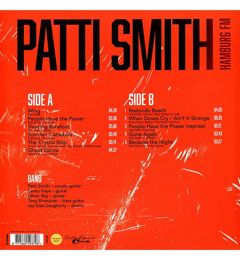 Patti Smith – Live in Hamburg, 1996 (12-Inch Album on 180g Vinyl)