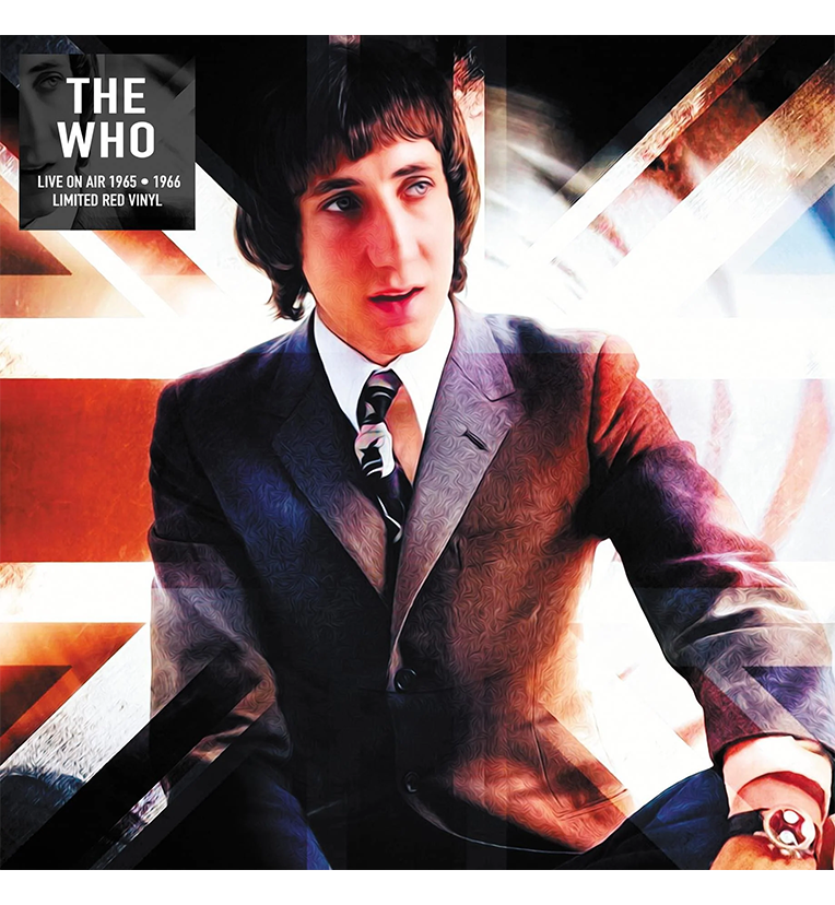 The Who Live On Air Red Vinyl LP in a Cardboard Sleeve Featuring a Union Jack